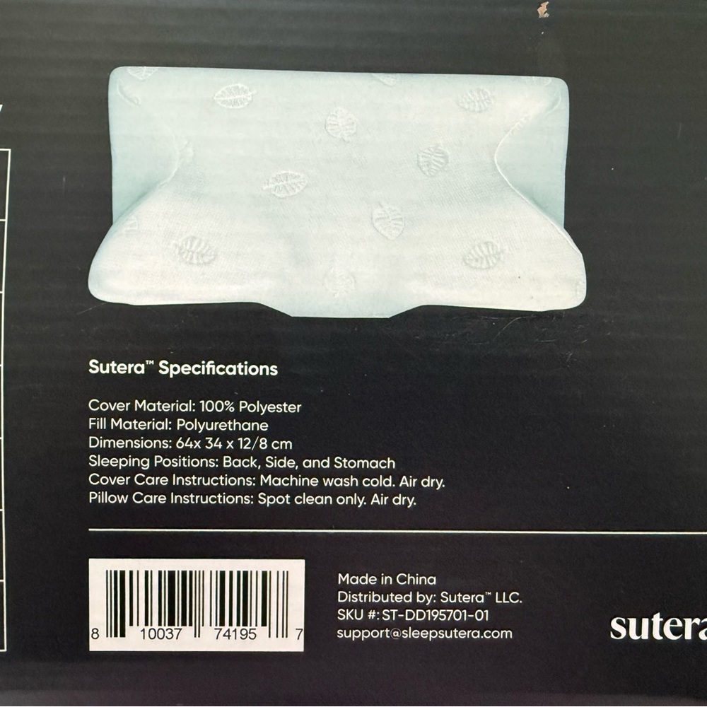 Sutera Memory Foam Orthopedic Neck Pillow